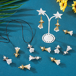 60 ciondolo in acrilico satinato a forma di angelo in 2 colori&nbsp;FIND-TA0002-81