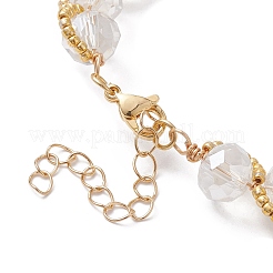 Armband aus Glas- und Saatperlen-Perlen mit Verschlüssen aus goldener Legierung&nbsp;BJEW-JB10126