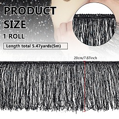 Ruban polyester à paillettes et pompons de 5 m&nbsp;OCOR-BC0006-56A