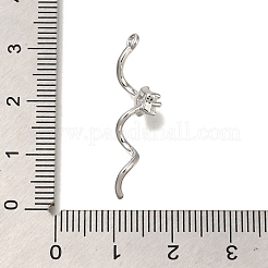 Pendentifs en laiton zircon cubique transparent&nbsp;KK-M301-13P