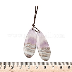 Natürliche Amethyst-Spitzenachat-Anhänger&nbsp;G-A244-09A