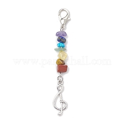 Decorazioni pendenti con chakra in citrino naturale&nbsp;HJEW-JM03359