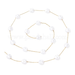 Catene portacavi in acciaio inossidabile 304 e plastica ABS con perle piatte e rotonde&nbsp;CHS-G048-03G