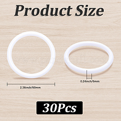 30 anneau en plastique en forme de couronne de macramé&nbsp;KY-SP0001-74