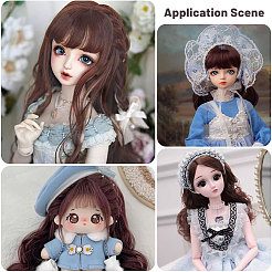 Parrucca di bambola in lana artificiale&nbsp;AJEW-WH0609-186D
