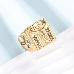 304 Edelstahl-Fingerringe mit breitem Band&nbsp;RJEW-F201-04G
