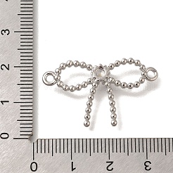 Ciondoli con connettore bowknot in ottone placcato a cremagliera con zirconi trasparenti&nbsp;KK-I716-29P