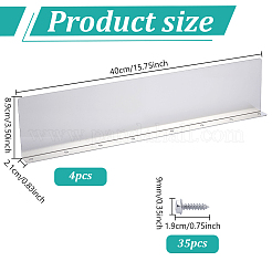Aluminium-Rechteck-Dachrinnen-Spritzschutz&nbsp;AJEW-GA0009-98