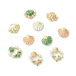 45 cabochon en alliage émaillé en forme de coquillage&nbsp;MRMJ-CJ0001-39