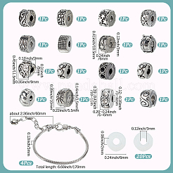 DIY-Armbandbausätze aus Messing im europäischen Stil&nbsp;DIY-SP0006-80