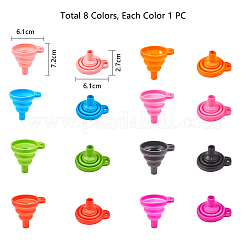 Tramoggia di imbuto pieghevole in silicone portatile&nbsp;AJEW-PH0017-49