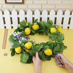 Vite di limone artificiale in plastica e stoffa&nbsp;DIY-WH0504-970