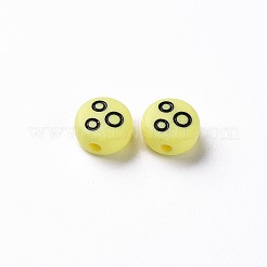 Perline acriliche opache giallo champagne&nbsp;X-MACR-N008-42-C10