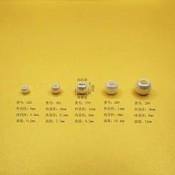 Perle europee di plastica imitazione perla in abs&nbsp;SACR-WH0013-02D