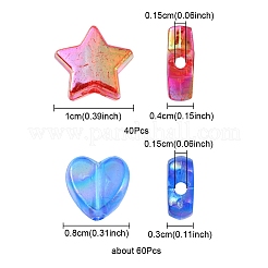 100pcs 2 Arten transparente Acrylperlen&nbsp;OACR-YW0001-49