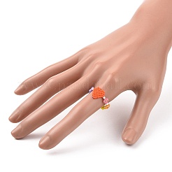Glasperlen-Fingerringe&nbsp;RJEW-MZ00003