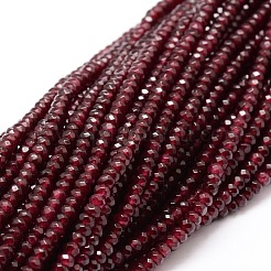 Chapelets de perles en rondelles en jade de Malaisie naturel teint&nbsp;G-E316-2x4mm-10