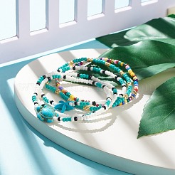 Set di braccialetti elastici con perline in vetro stile 5 pz 5&nbsp;BJEW-JB07800