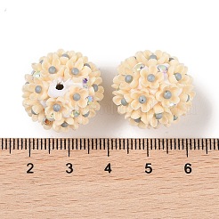 Handgemachte Fimo-Perlen Strass&nbsp;CLAY-H003-03D