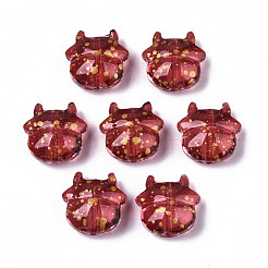 Perle di vetro verniciate a spruzzo trasparente&nbsp;DGLA-R052-001-E04
