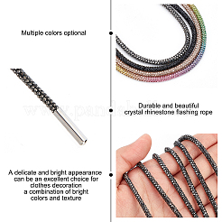 Baumwolle mit Strass&nbsp;DIY-WH0268-12E