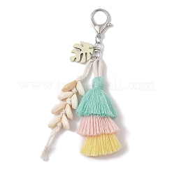 Pendentifs décoratifs en fil de nylon macramé faits à la main&nbsp;HJEW-P019-11P-01