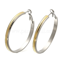 Pendientes de aro de acero inoxidable 304 para mujer&nbsp;EJEW-C096-43GP-04