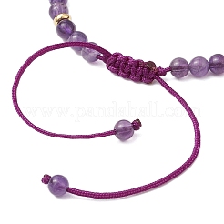 6 Stück 6 Stile natürliche Edelstein geflochtene Perlenarmbänder&nbsp;BJEW-JB11241