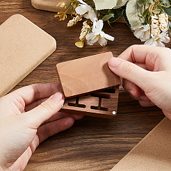 Magnetboxen zur Geschenkaufbewahrung mit Manschettenknöpfen aus Holz&nbsp;WOOD-WH0062-27B