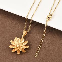 Set aus Halskette und Ohrsteckern aus Edelstahl 304 für Damen&nbsp;SJEW-G086-01G