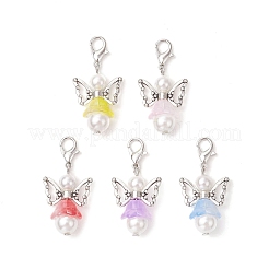 Décorations pendentif en perles de verre et de coquillages en forme d'ange&nbsp;HJEW-JM02964