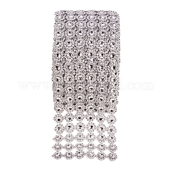 6 rangée en plastique diamant maille rouleau rouleau strass cristal ruban gâteau de mariage&nbsp;OCOR-WH0030-03
