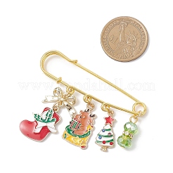 4 broche de aleación con dijes de esmalte para falda escocesa&nbsp;JEWB-BR00193