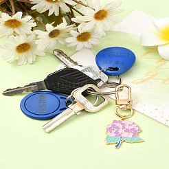 Décorations de pendentif de fleur d'émail d'alliage&nbsp;HJEW-YW00023-01