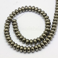 Natürliche Pyrit Perlen Stränge&nbsp;G-L032-8x5mm-01