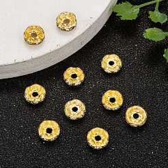 Messing Klasse A Kristall Strass Abstandsperlen&nbsp;RB-A006-8MM-G