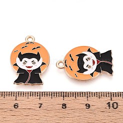 Pendentifs en émail en alliage thème halloween&nbsp;ENAM-T022-55G-01
