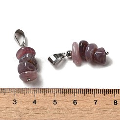Natürliche lila Aventurin-Chip-Anhänger&nbsp;G-H307-07P-09