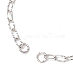 Fabrication de bracelets coulissants en acier inoxydable 304 de 2.5 mm avec chaîne trombone&nbsp;AJEW-JB01557-02
