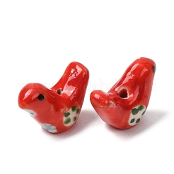 Perline porcellana stampato fatto a mano&nbsp;PORC-F005-04B-1