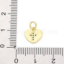 Pendentifs avec zircon cubiques à micro-pavés en laiton&nbsp;KK-D325-42G