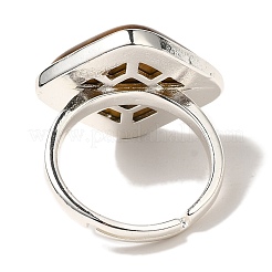 Anillos ajustables de ojo de tigre natural&nbsp;RJEW-H240-01S-21