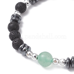 Braccialetti elastici con perline di pietre preziose miste naturali e sintetiche per uomo e donna&nbsp;BJEW-JB12601