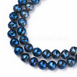 Chapelets de perles en verre transparent électrolytique&nbsp;EGLA-N002-34A-G03
