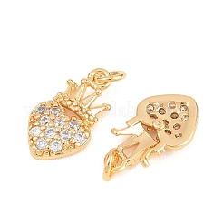 Valentinstag Messing Micro Pave klare Zirkonia Anhänger&nbsp;KK-A298-08G