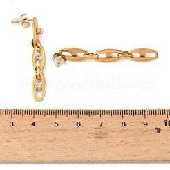 Pendientes colgantes de acero inoxidable 304 con micro circonitas cúbicas para mujer.&nbsp;SA-A003-04G