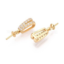 925 Sterling Silber Micro pave Zirkonia Anhänger Kautionen&nbsp;STER-N016-92G