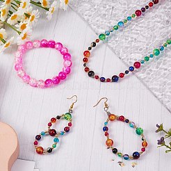 1500 Stück Back- und sprühlackierte Crackle-Glasperlen im 24-Stil&nbsp;CCG-SZ0001-13B
