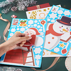 204 x statische Weihnachtsaufkleber aus PVC.&nbsp;DIY-TA0014-49A