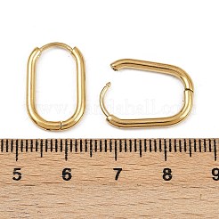 Pendientes de aro ovalados de acero inoxidable 304&nbsp;EJEW-K268-36G